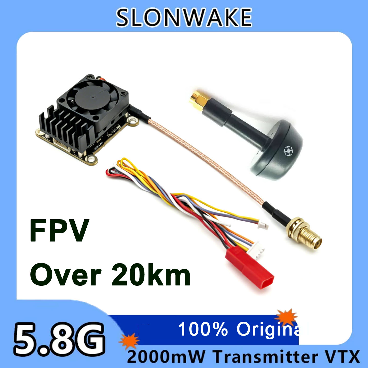 Fpv Drone Receiver - 新しいアップグレード版 5.8Ghz 2W 調整可能なFPV VTX ワイヤレス画像ビデオ送信機